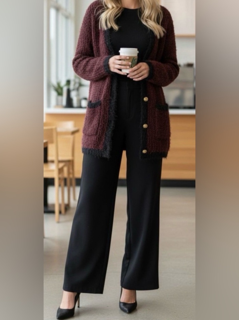Bishop + Young Bianca Cardigan Sweater V-Neck - NWT - Size XS
